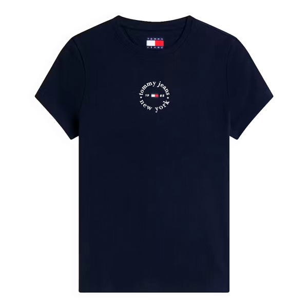 Tommy Hilfiger T-shirts hauts et polos Bleu marine - T-SHIRT SLIM ESSENTIAL LOGO2 - XS - Ref 27 €